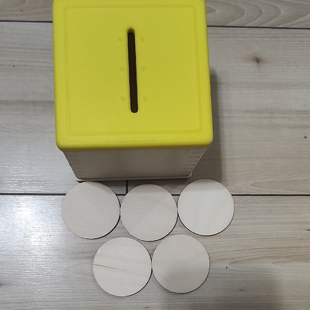 Lovevery Yellow Coin Drop Box for Kids